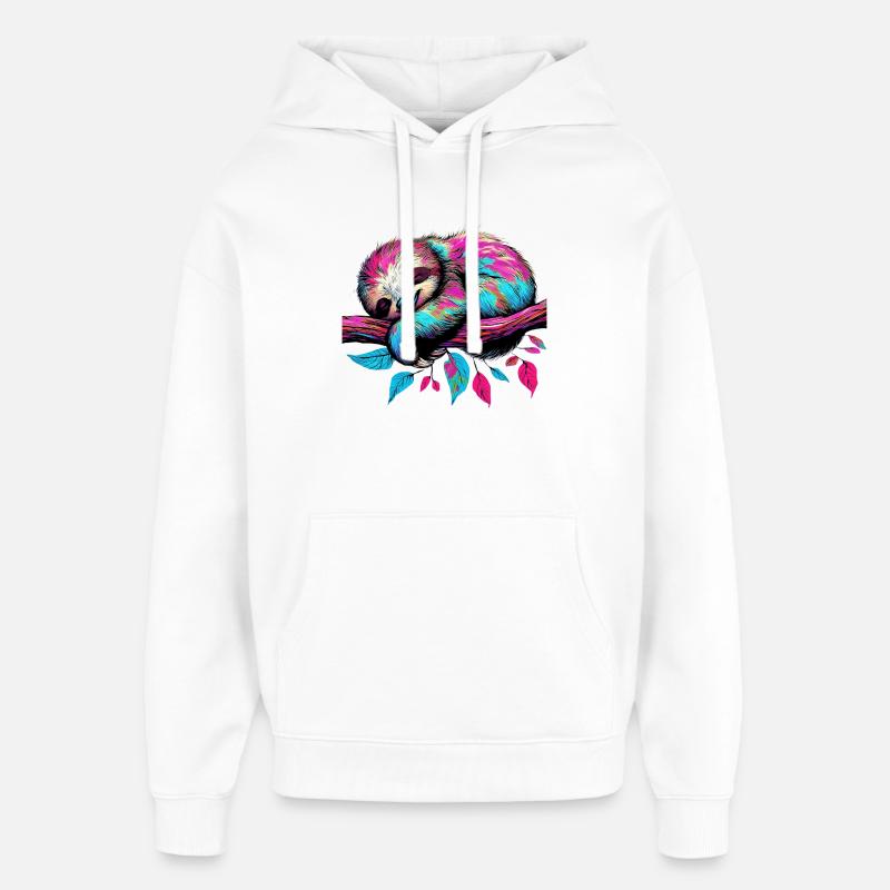 Paresse - Sweat à capuche unisexe Stanley/Stella Oversized - blanc