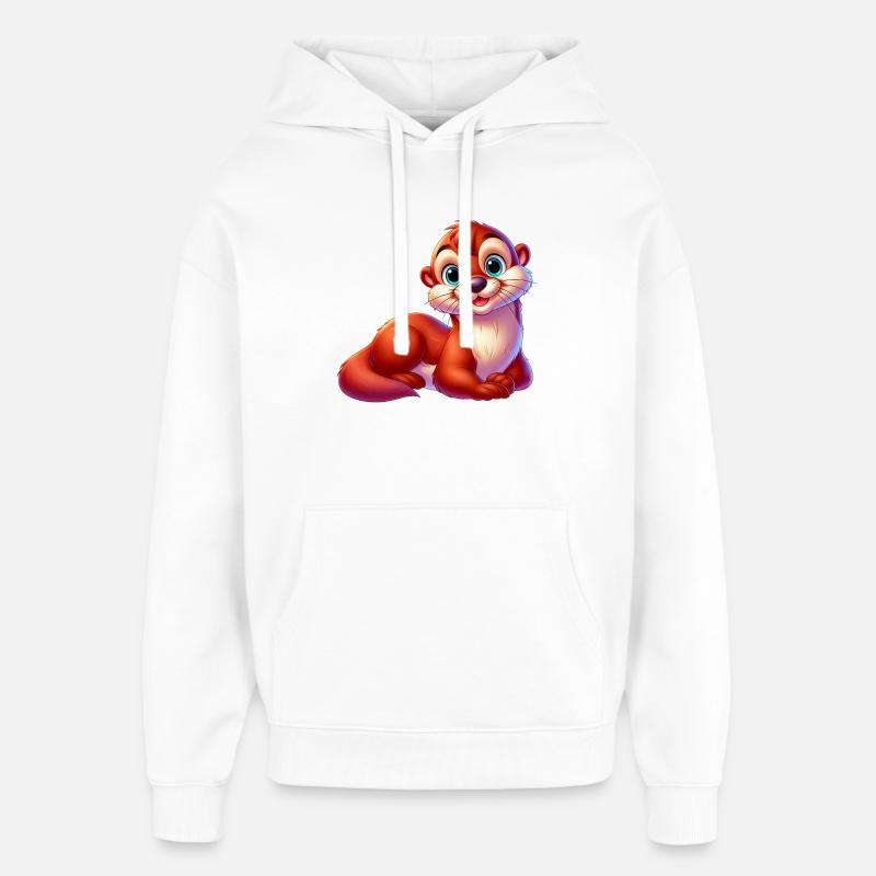 Loutre - Sweat à capuche unisexe Stanley/Stella Oversized - blanc
