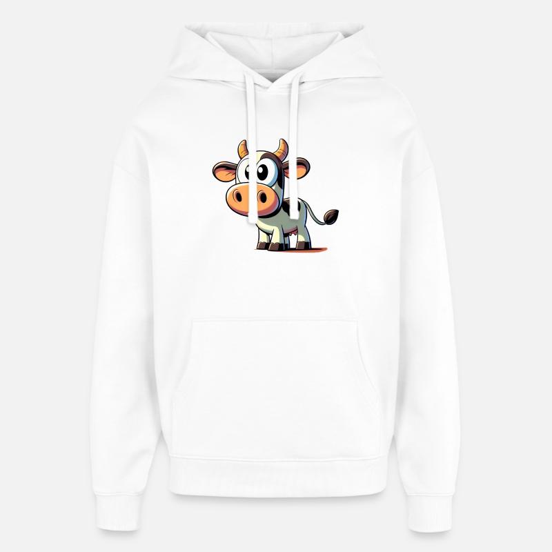 Vache - Sweat à capuche unisexe Stanley/Stella Oversized - blanc
