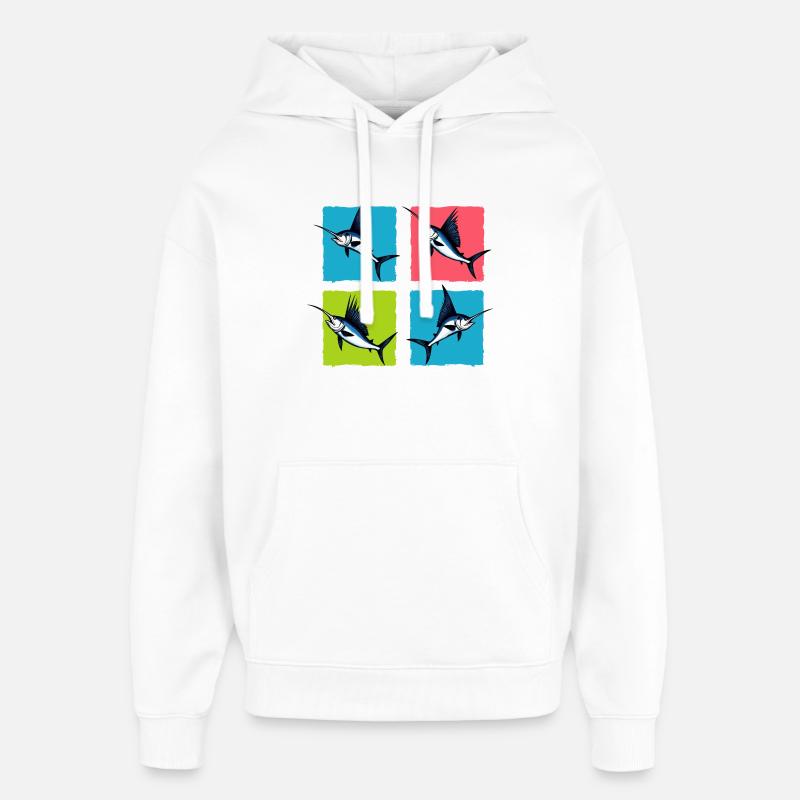 Schwertfisch - Oversized Unisex Hoodie von Stanley/Stella - Weiß