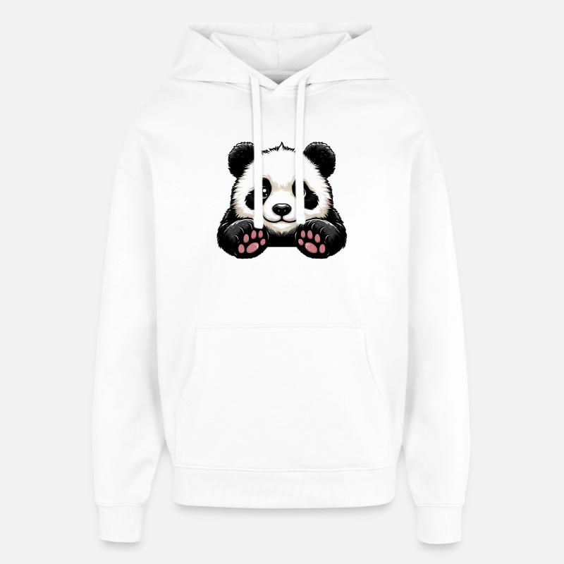 Panda - Sweat à capuche unisexe Stanley/Stella Oversized - blanc
