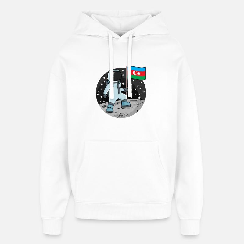 Drapeau astronaute Azerbaïdjan - Sweat à capuche unisexe Stanley/Stella Oversized - blanc