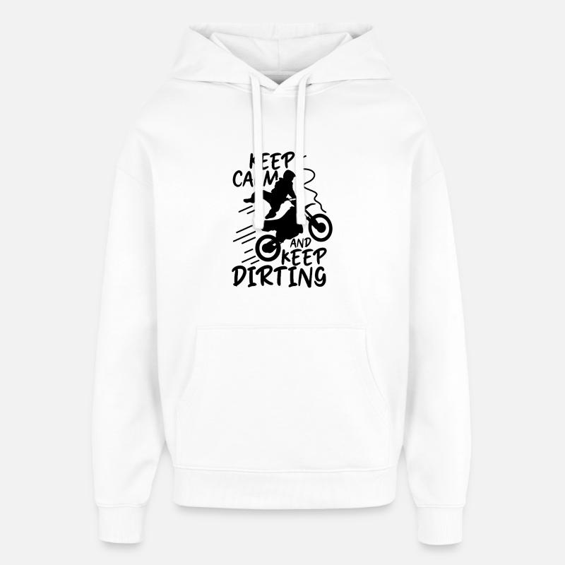 Blague amusante sur le motocross - Sweat à capuche unisexe Stanley/Stella Oversized - blanc