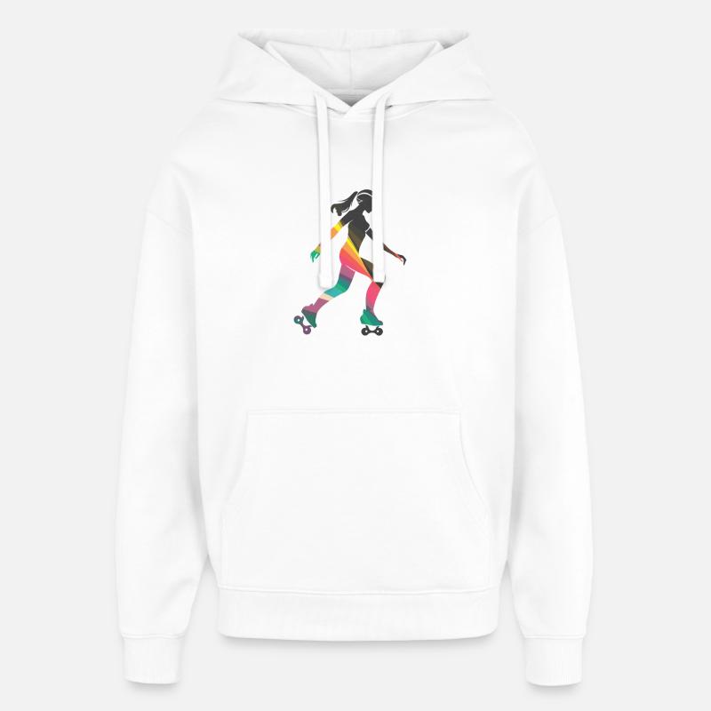 Fille de patin à roulettes - Sweat à capuche unisexe Stanley/Stella Oversized - blanc