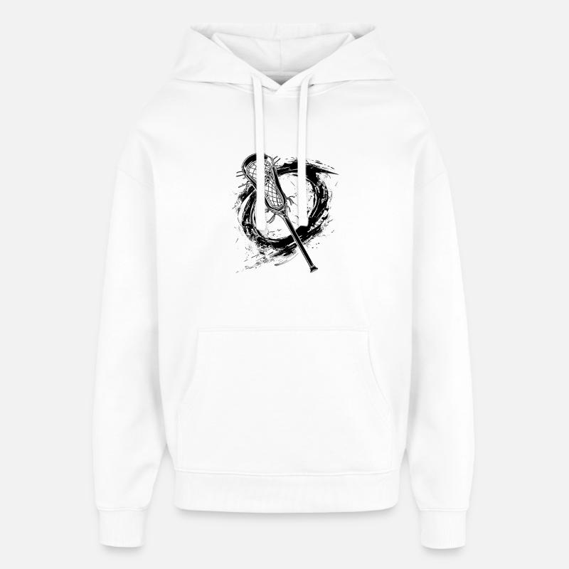 Bâtons de crosse - Sweat à capuche unisexe Stanley/Stella Oversized - blanc