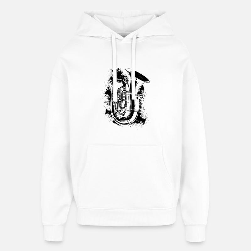 Tuba Graffiti - Sweat à capuche unisexe Stanley/Stella Oversized - blanc