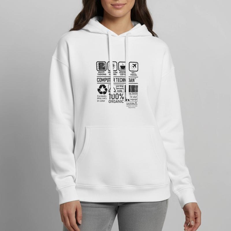 Computer Technician multi tasking problem solving Oversized Unisex Hoodie by Stanley/Stella