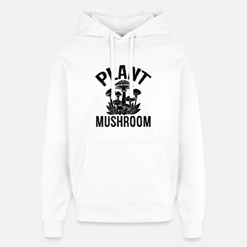 Champignon végétal - Sweat à capuche unisexe Stanley/Stella Oversized - blanc