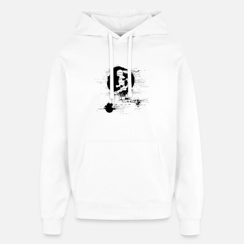 Coureur graphique - Sweat à capuche unisexe Stanley/Stella Oversized - blanc