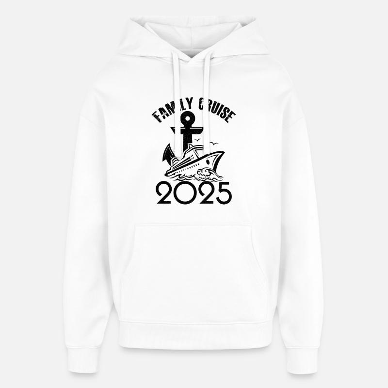 Croisière famille 2025 - Sweat à capuche unisexe Stanley/Stella Oversized - blanc