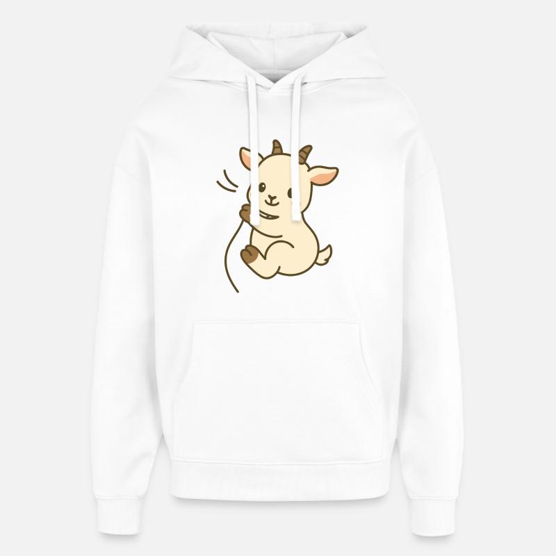 Kuschelzeit mit Zicklein - Oversized Unisex Hoodie von Stanley/Stella - Weiß