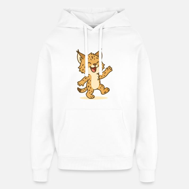 Lynx dansant - Sweat à capuche unisexe Stanley/Stella Oversized - blanc