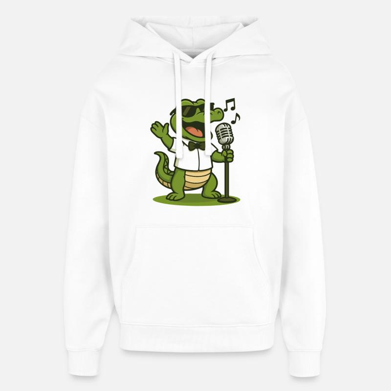 Karaoké Gator - Sweat à capuche unisexe Stanley/Stella Oversized - blanc