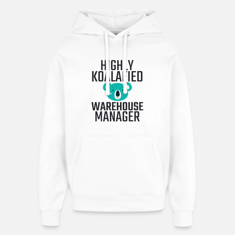 Responsable d’entrepôt Koalafied - Sweat à capuche unisexe Stanley/Stella Oversized - blanc