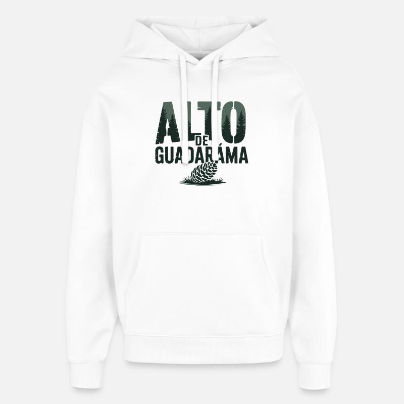 Alto de Guadarama Cyclisme Escalade Art - Sweat à capuche unisexe Stanley/Stella Oversized - blanc