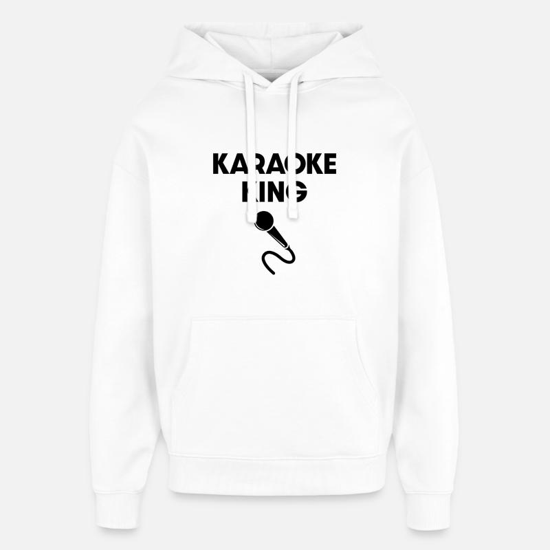 Roi du karaoké - Sweat à capuche unisexe Stanley/Stella Oversized - blanc