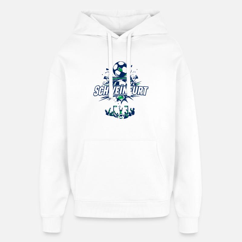 Supporter de football à Schweinfurt - Sweat à capuche unisexe Stanley/Stella Oversized - blanc