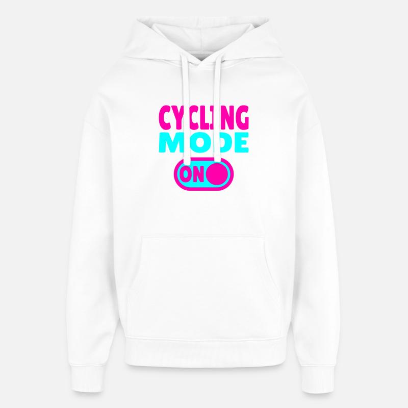 Mode cyclisme activé Cyclisme - Sweat à capuche unisexe Stanley/Stella Oversized - blanc