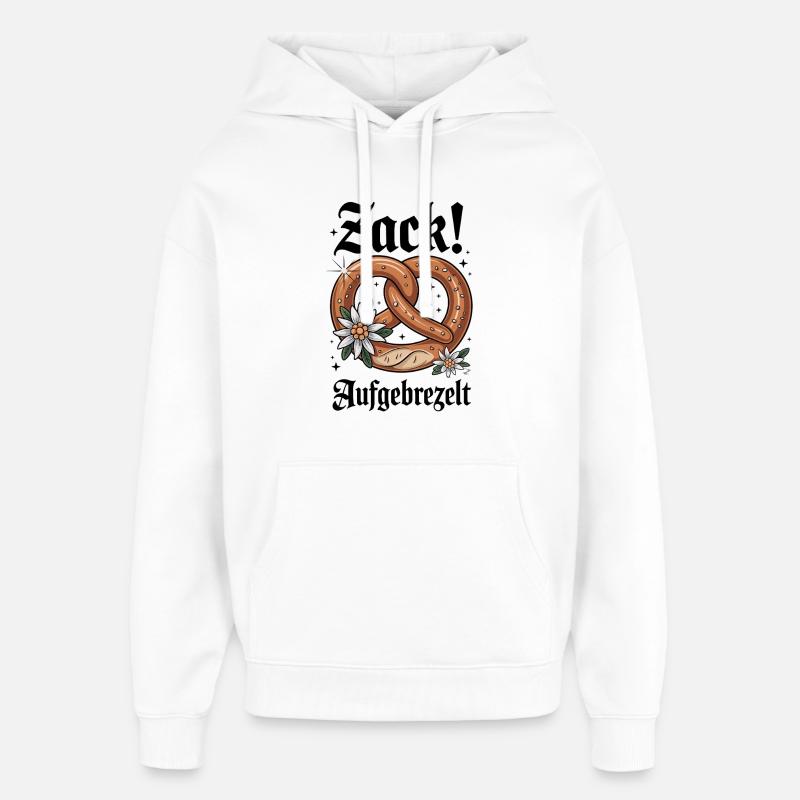 Zack habillé traditionnel dirndl remplacement - Sweat à capuche unisexe Stanley/Stella Oversized - blanc