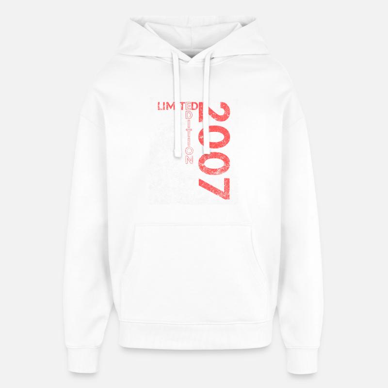 Édition Limitée 2007 18ème Cadeau d’Anniversaire - Sweat à capuche unisexe Stanley/Stella Oversized - blanc