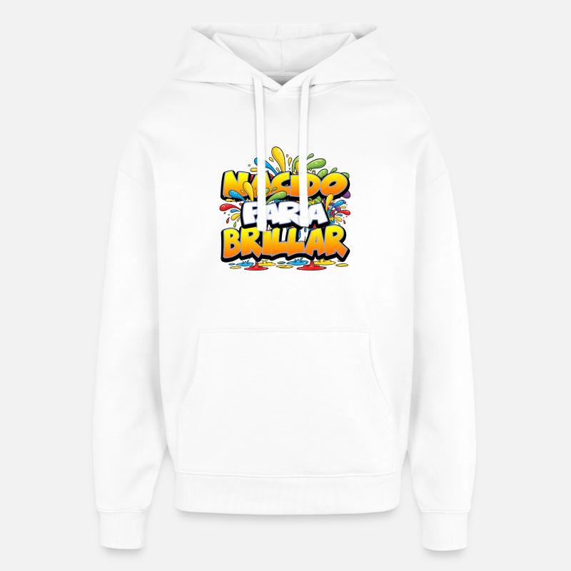 NACIDO PARA BRILLAR V2 - Sweat à capuche unisexe Stanley/Stella Oversized - blanc