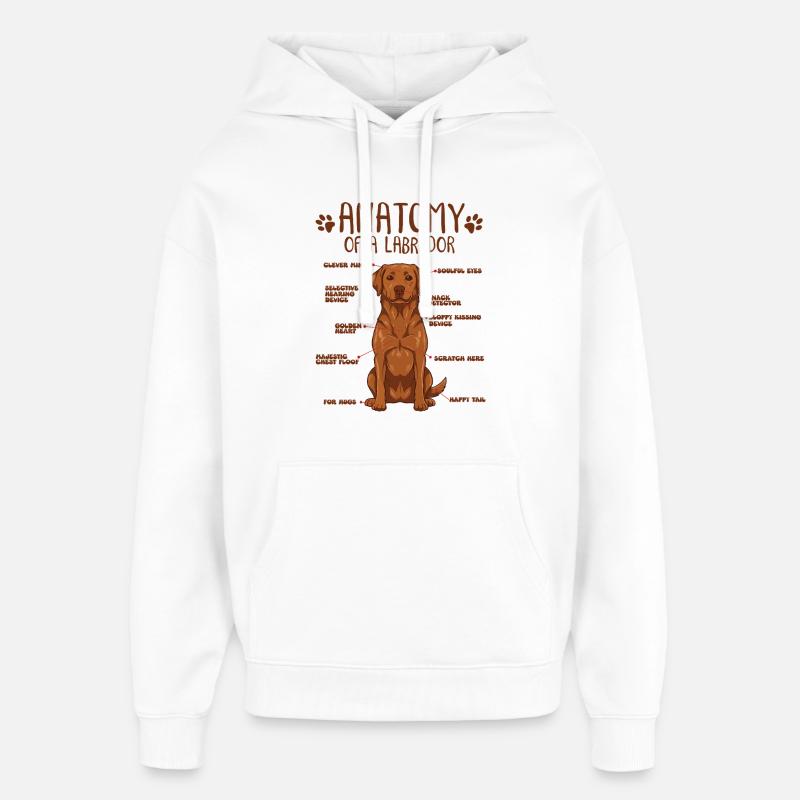 Anatomie eines Fox Red Labradors - Oversized Unisex Hoodie von Stanley/Stella - Weiß