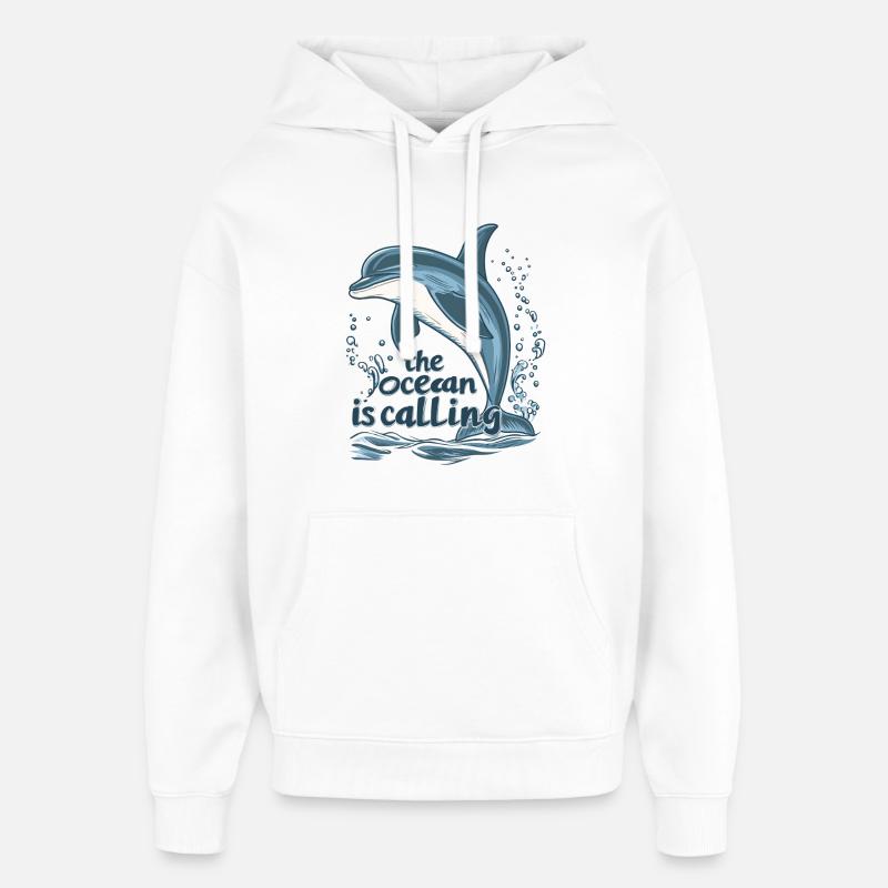 the ocean is calling - delfin - Oversized Unisex Hoodie von Stanley/Stella - Weiß