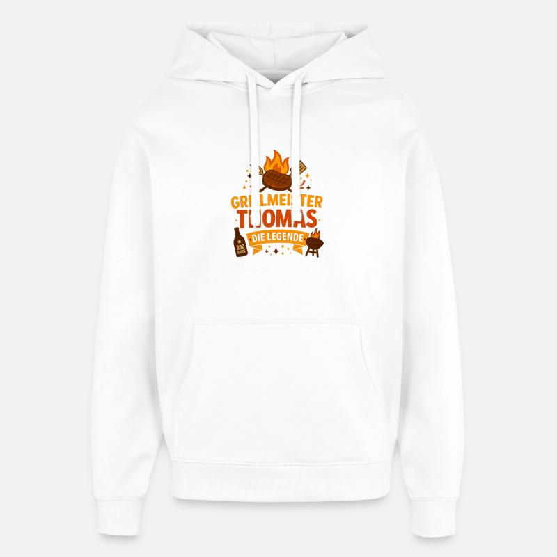 Grill Master Thomas La Légende - Sweat à capuche unisexe Stanley/Stella Oversized - blanc