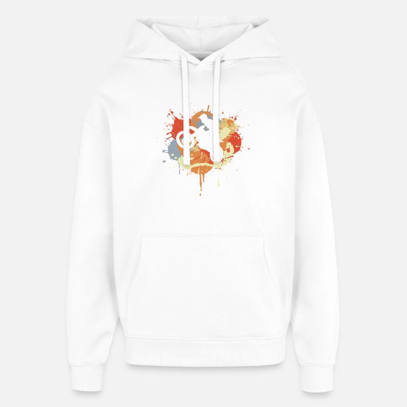 Motocross Graffiti - Sweat à capuche unisexe Stanley/Stella Oversized - blanc