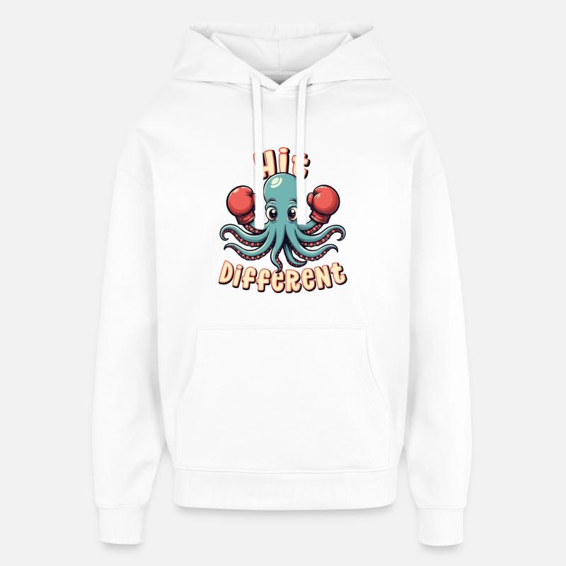 Frapper différemment - Sweat à capuche unisexe Stanley/Stella Oversized - blanc