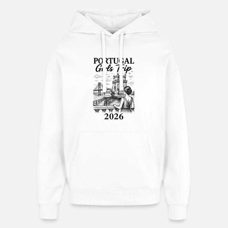 HelpRequiredDesign - Sweat à capuche unisexe Stanley/Stella Oversized - blanc