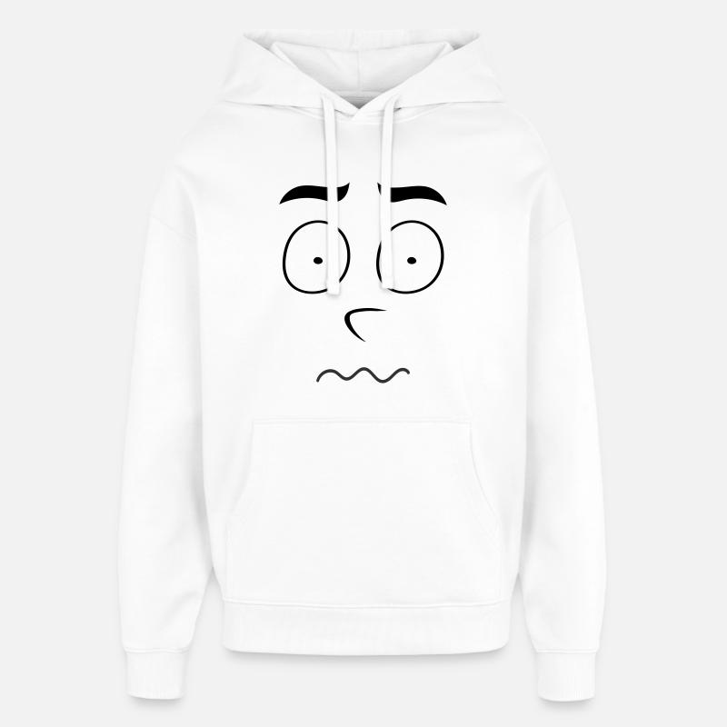 Visage flou - Sweat à capuche unisexe Stanley/Stella Oversized - blanc