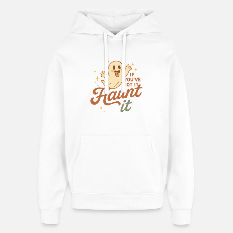 Si vous l’avez Hanté : Costume d’Halloween - Sweat à capuche unisexe Stanley/Stella Oversized - blanc