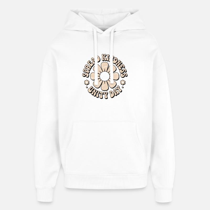 Bienveillance contre l’intimidation Message social - Sweat à capuche unisexe Stanley/Stella Oversized - blanc