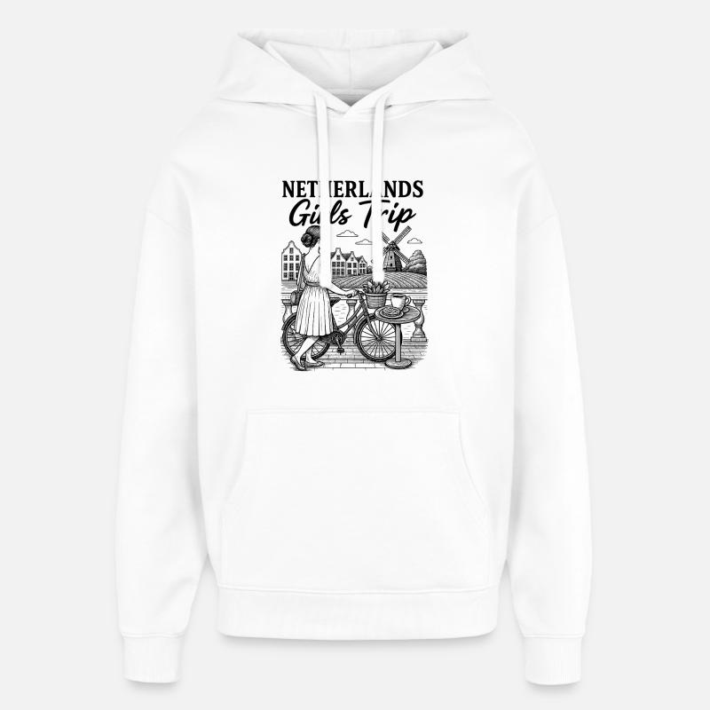 Night Star Speckle Pattern - Oversized Unisex Hoodie by Stanley/Stella - white