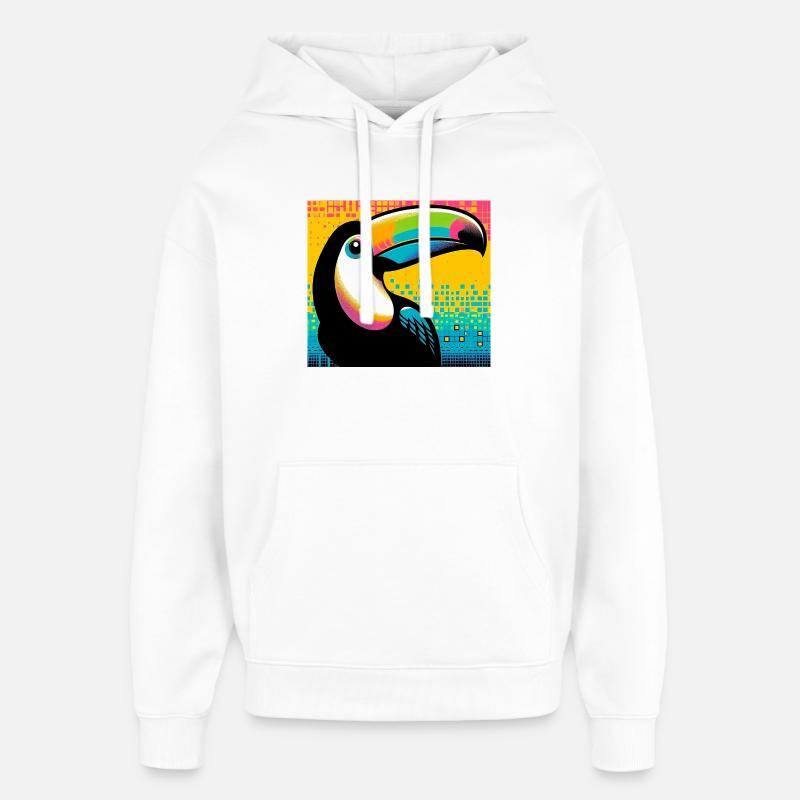 toucan - Sweat à capuche unisexe Stanley/Stella Oversized - blanc