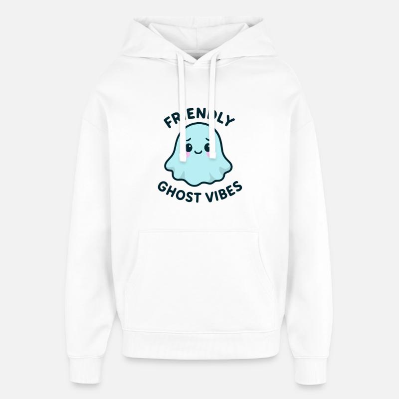 Fantôme respectueux de l’ambiance - Sweat à capuche unisexe Stanley/Stella Oversized - blanc