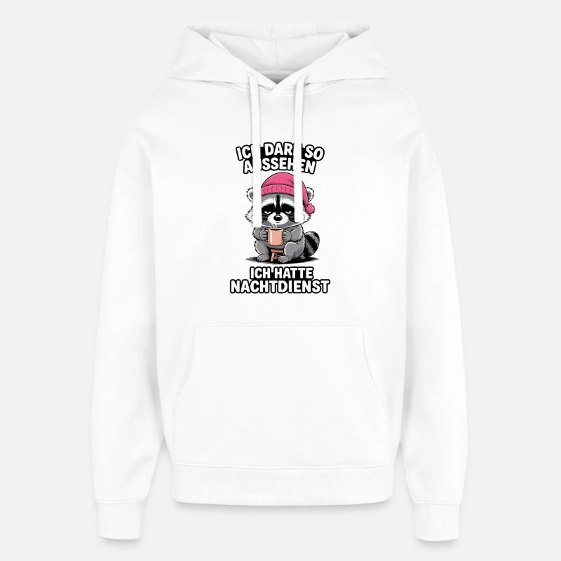 Infirmière soignante de nuit - Sweat à capuche unisexe Stanley/Stella Oversized - blanc