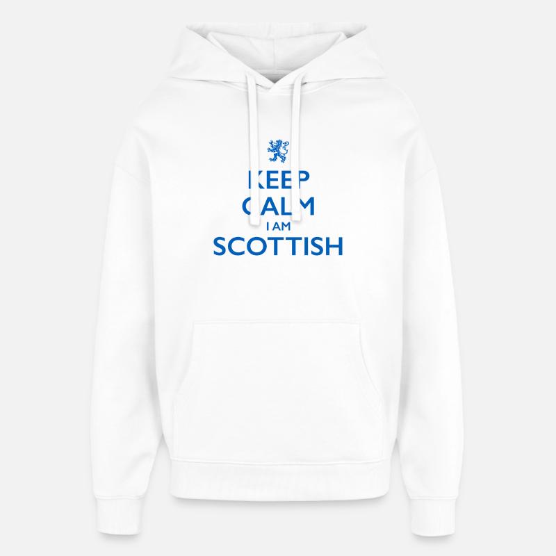 Scottish Scot, Écosse - Sweat à capuche unisexe Stanley/Stella Oversized - blanc