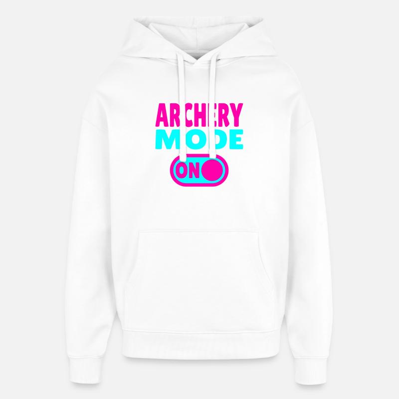 Mode tir à l’arc activé - Sweat à capuche unisexe Stanley/Stella Oversized - blanc