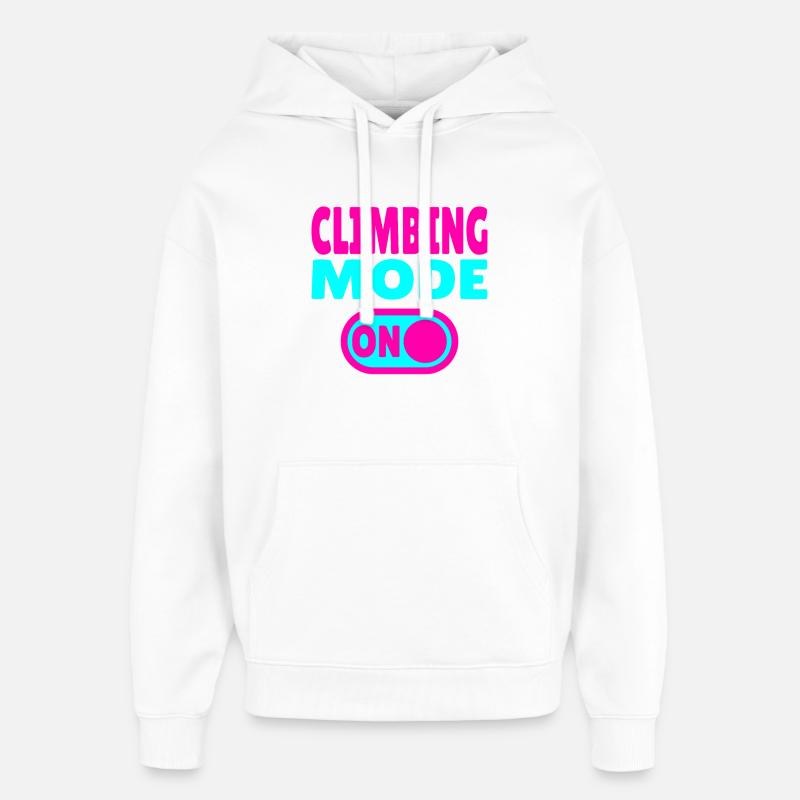 Mode d’escalade activé – Style Boulder & Kletter - Sweat à capuche unisexe Stanley/Stella Oversized - blanc