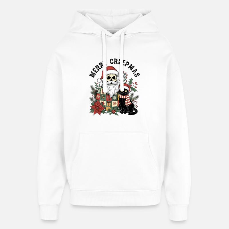 Joyeux Creepmas - Sweat à capuche unisexe Stanley/Stella Oversized - blanc