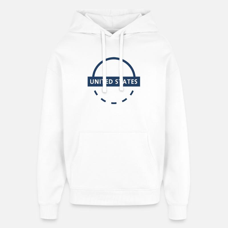 Emblème de l’arc des États-Unis - Sweat à capuche unisexe Stanley/Stella Oversized - blanc