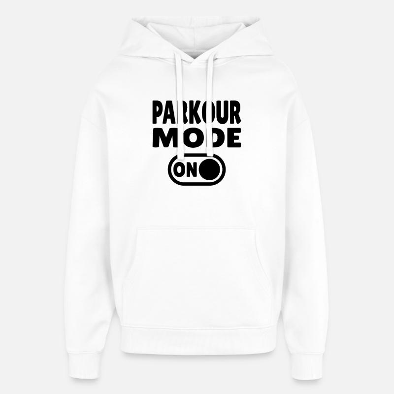 Mode Parkour activé - Sweat à capuche unisexe Stanley/Stella Oversized - blanc