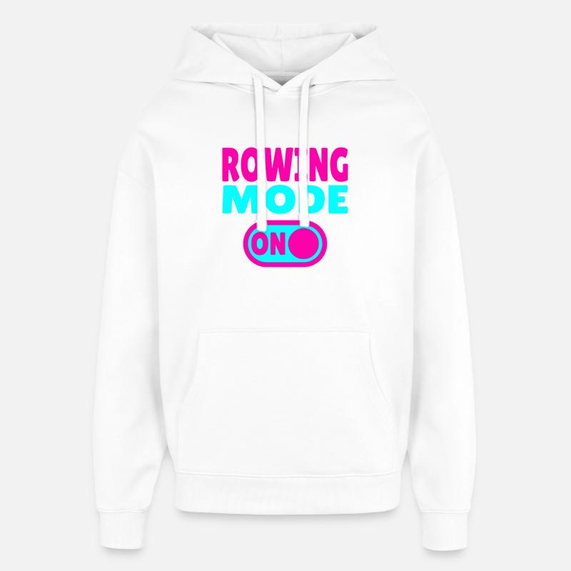 Mode aviron activé - Sweat à capuche unisexe Stanley/Stella Oversized - blanc