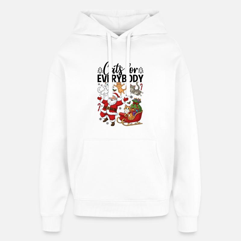 Des chats pour tout le monde - Sweat à capuche unisexe Stanley/Stella Oversized - blanc