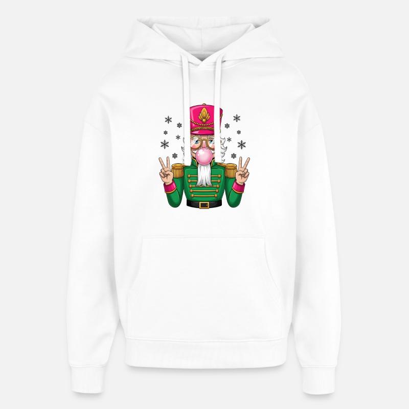 Chewing-gum Casse-Noisette - Sweat à capuche unisexe Stanley/Stella Oversized - blanc