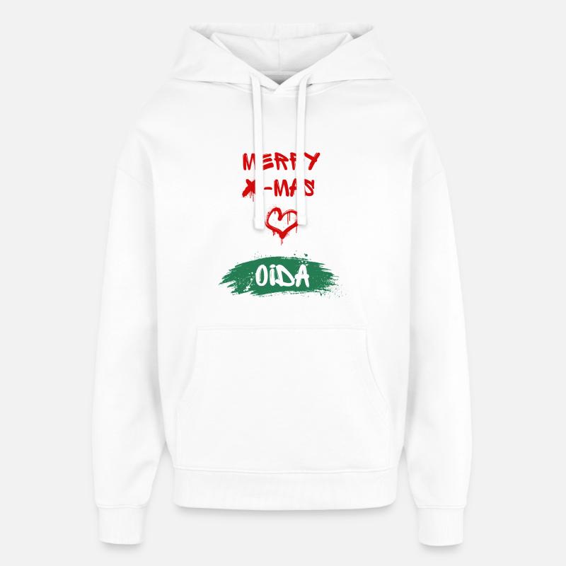 Noël, Oida - Sweat à capuche unisexe Stanley/Stella Oversized - blanc