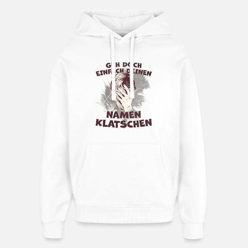 Nom Clap Dire Facepalm - Sweat à capuche unisexe Stanley/Stella Oversized - blanc