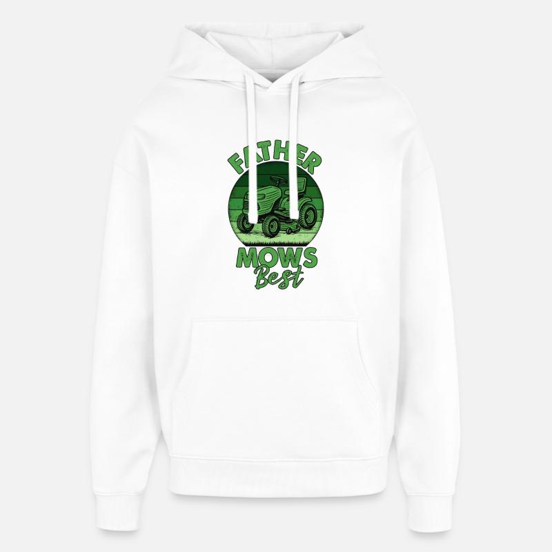 Le père tond le mieux - Sweat à capuche unisexe Stanley/Stella Oversized - blanc